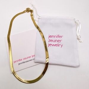 Jennifer Zeuner Hamilton Necklace – 14K Gold Plated, NWT with Bag